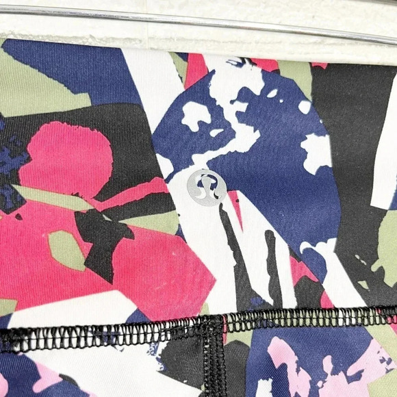 Lululemon Pop Cut Boom Juice Multi Cropped Wunder Under Pull On Leggings Size 4 - Picture 3 of 5